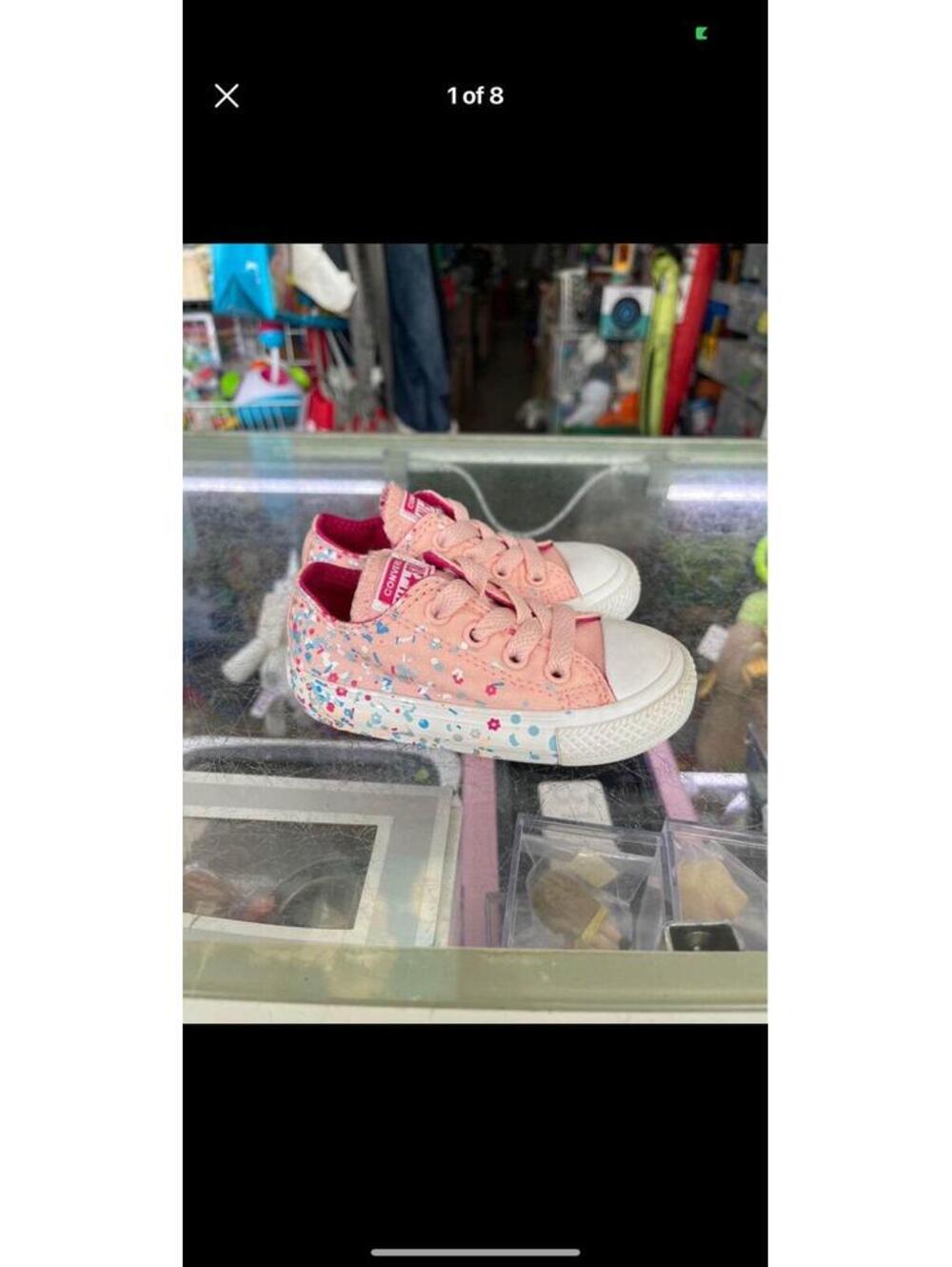 baby toddler converse all star pink confetti size 5